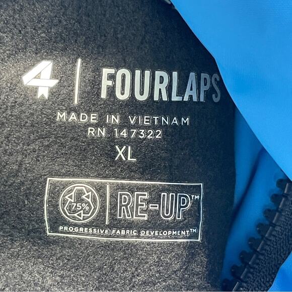 Reversible Polar Quilted Sherpa Jacket Navy Cornflower - Picture 7 of 15